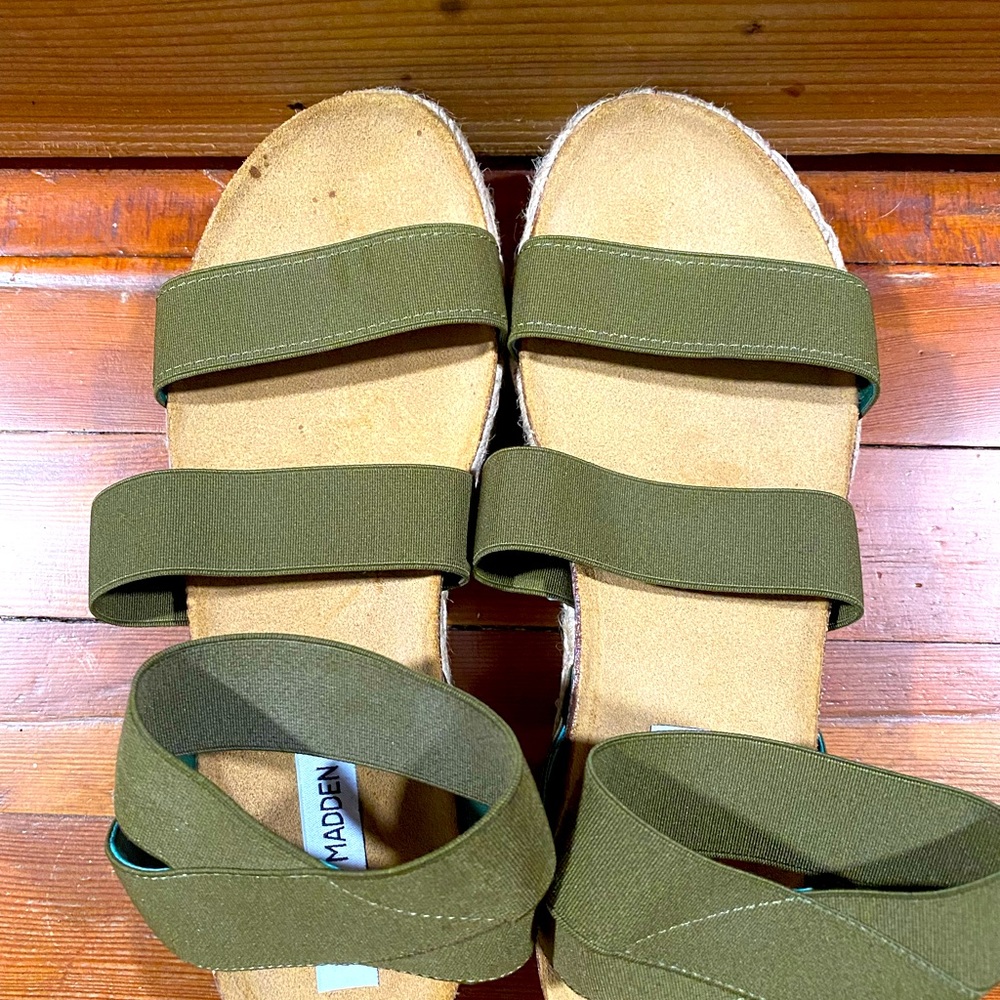 Steve Madden Kimmie Espadrille Sandal - Olive Green